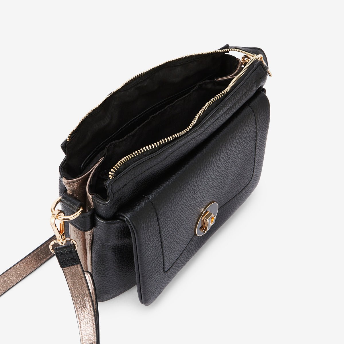 Sac multipoches Rosabelle noir,doré, LOLLIPOPS