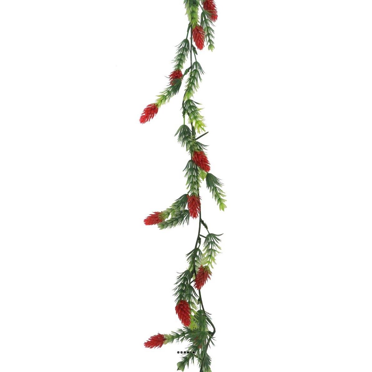 Guirlande de 30 pommes de pin artificielles rouge, ARTIFICIELLES