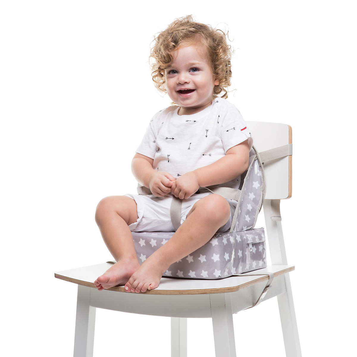 Rehausseur de chaise Easy Up blanc + gris, BABY TO LOVE