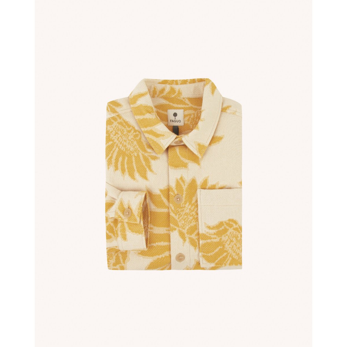 Sur chemise GASTINE crème et jaune, FAGUO