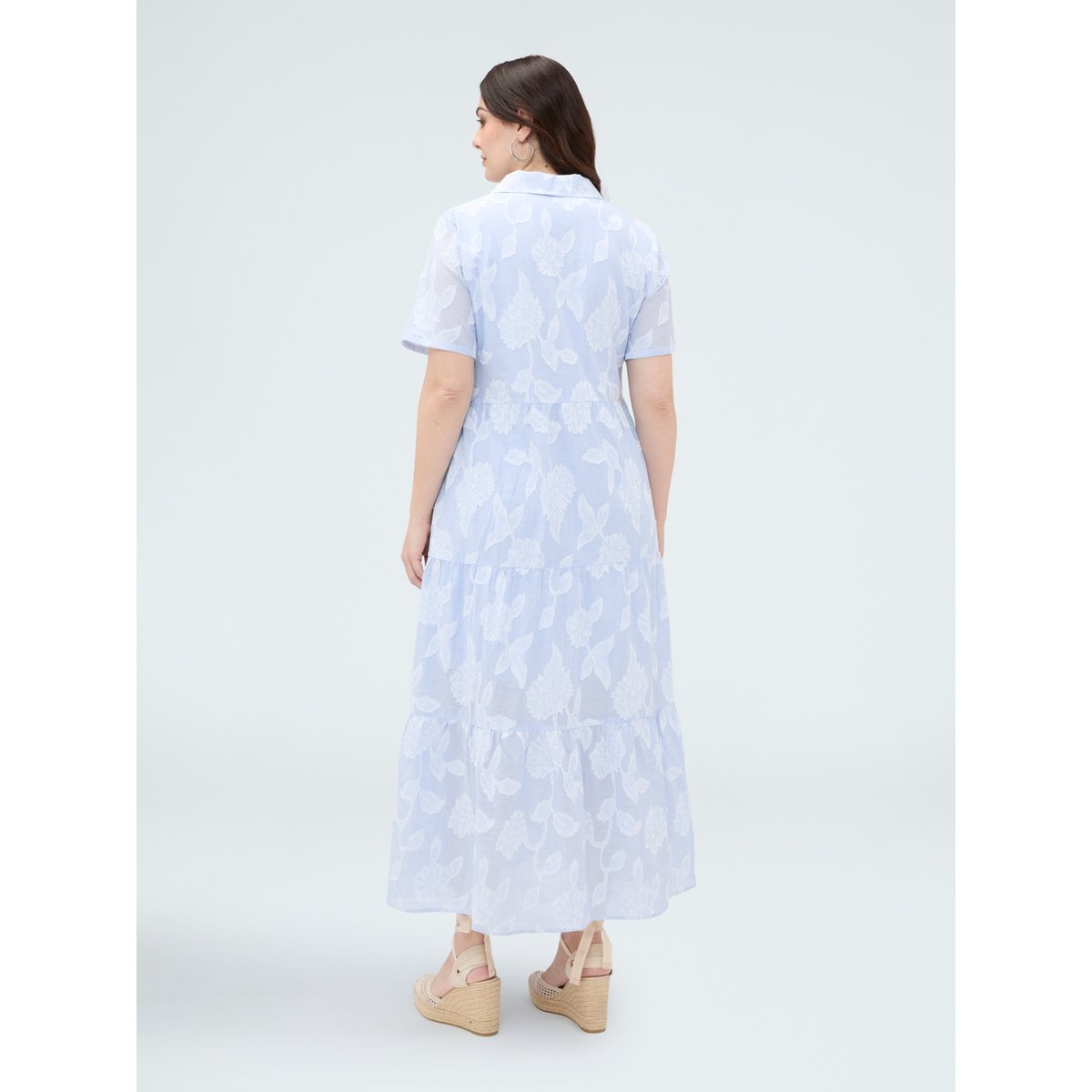 Robe longue chemise bleu, FIORELLA RUBINO