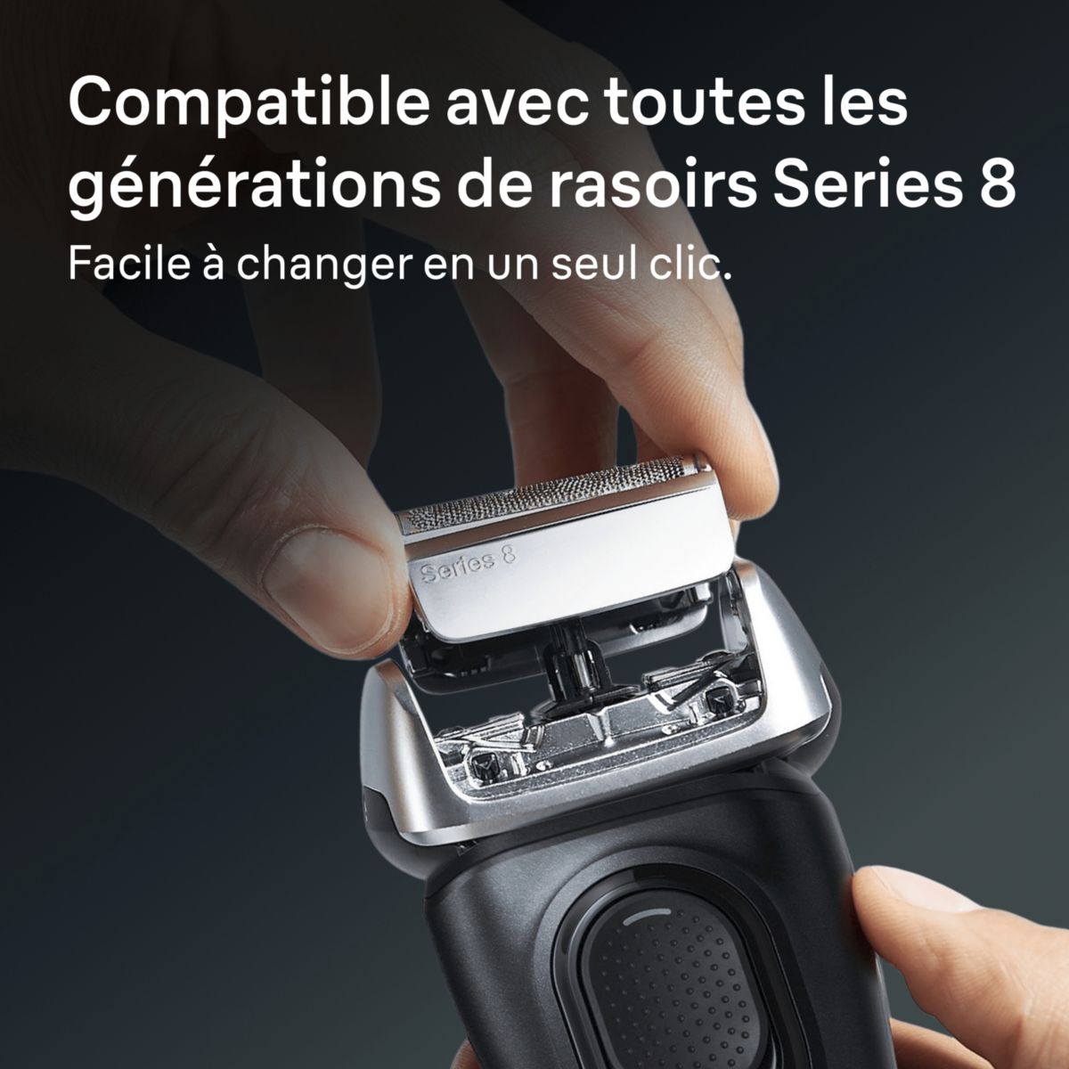Tête de rasoir tete de rasage 83M couleur unique, BRAUN