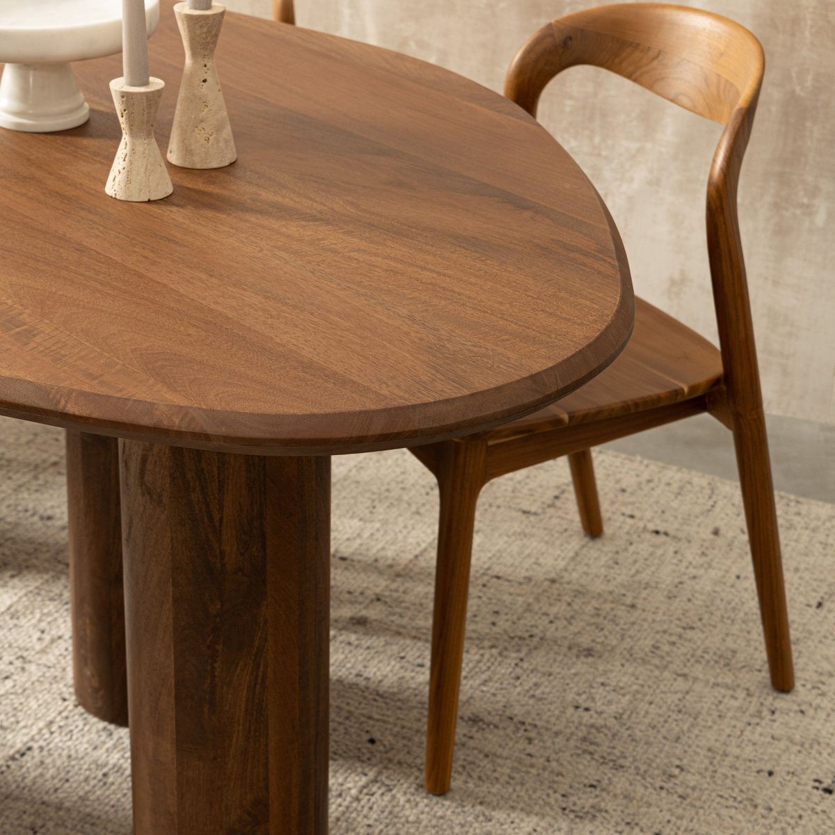 Table à manger ovale en manguier 8 personnes L200 - BLAS bois foncé, HELLIN, DEPUIS 1862