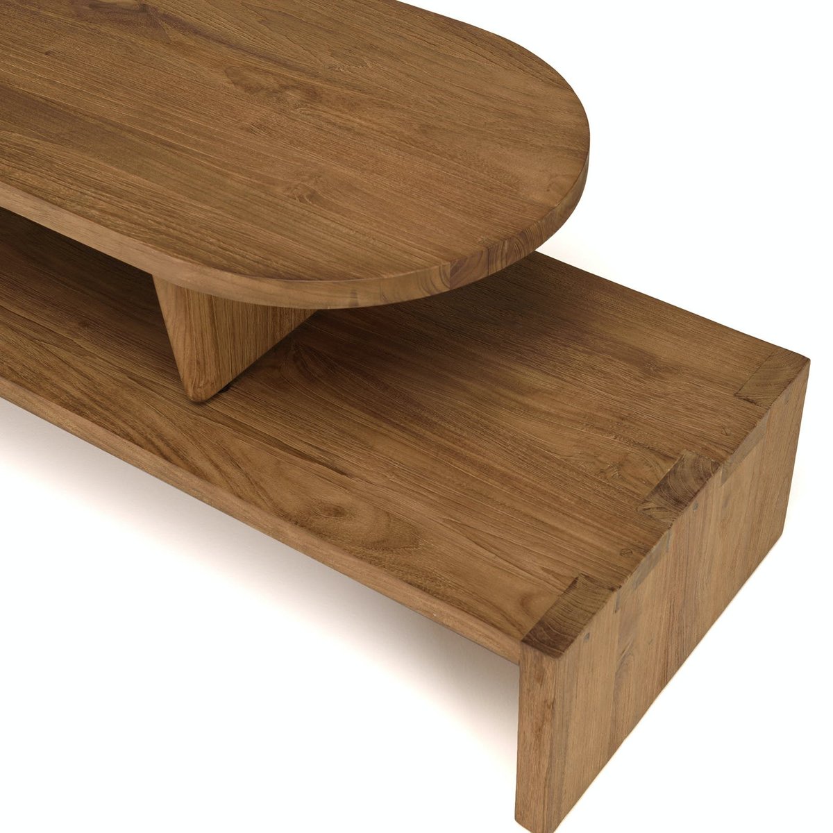Meuble TV extensible et modulable en teck recyclé SWING bois naturel, PIER IMPORT