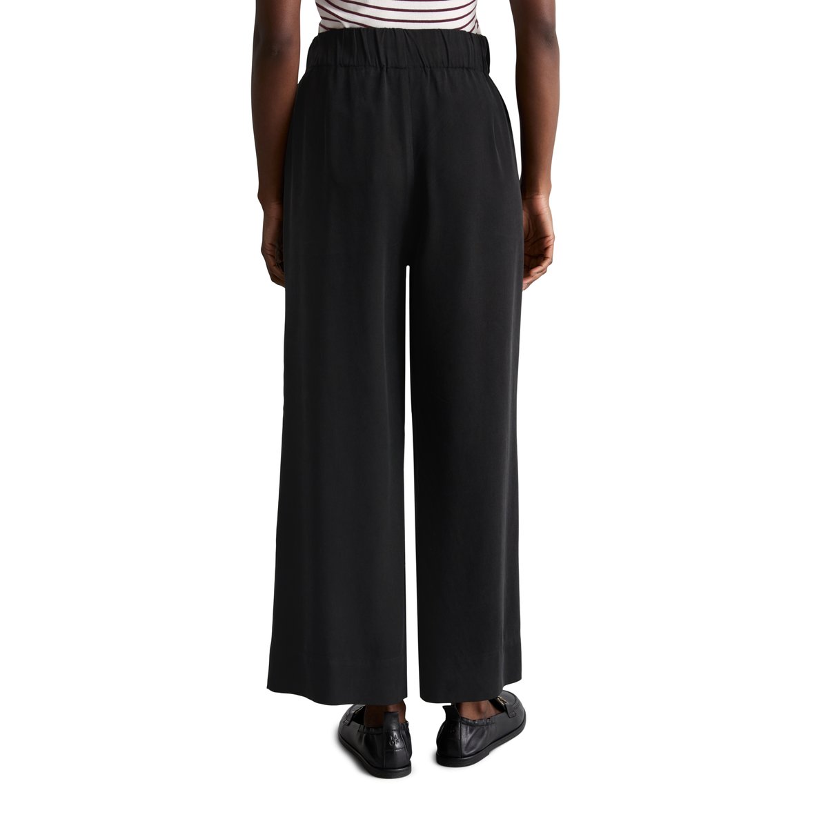 Pantalon relaxed en lyocell LENZING™ noir, MARC O’POLO DENIM