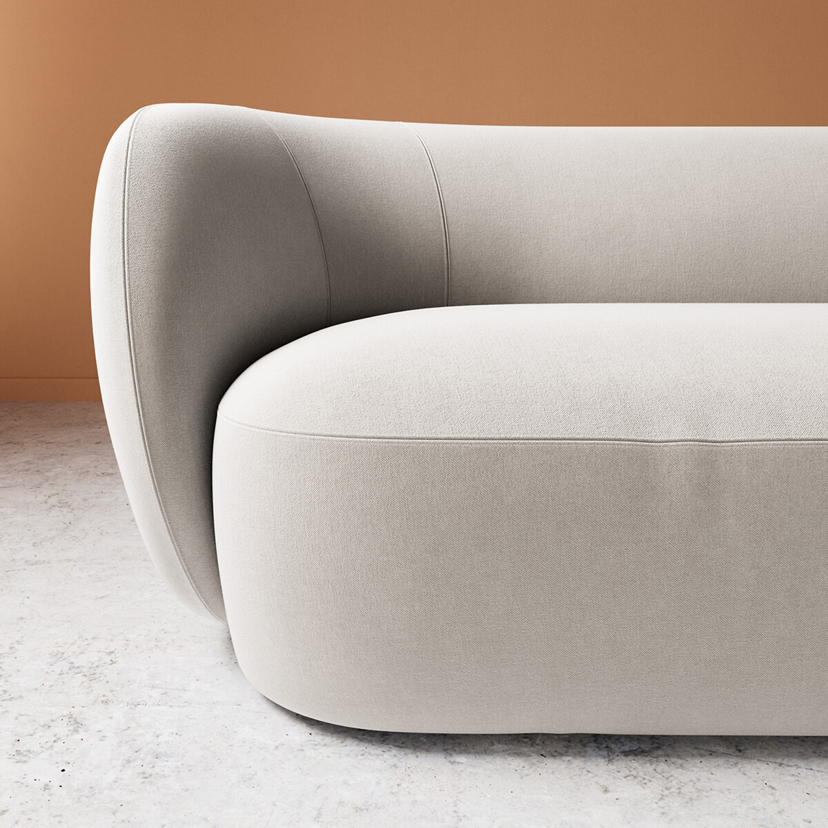 Alban Crushed Velvet 2/3/4 Seater Sofa ecru , SWOON
