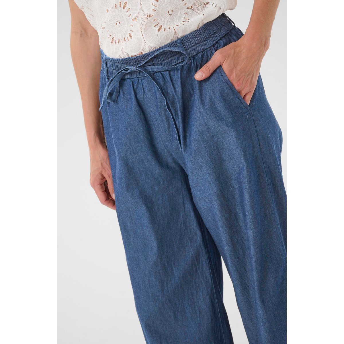 Pantalon casual bleu taos dark blue denim, CREAM