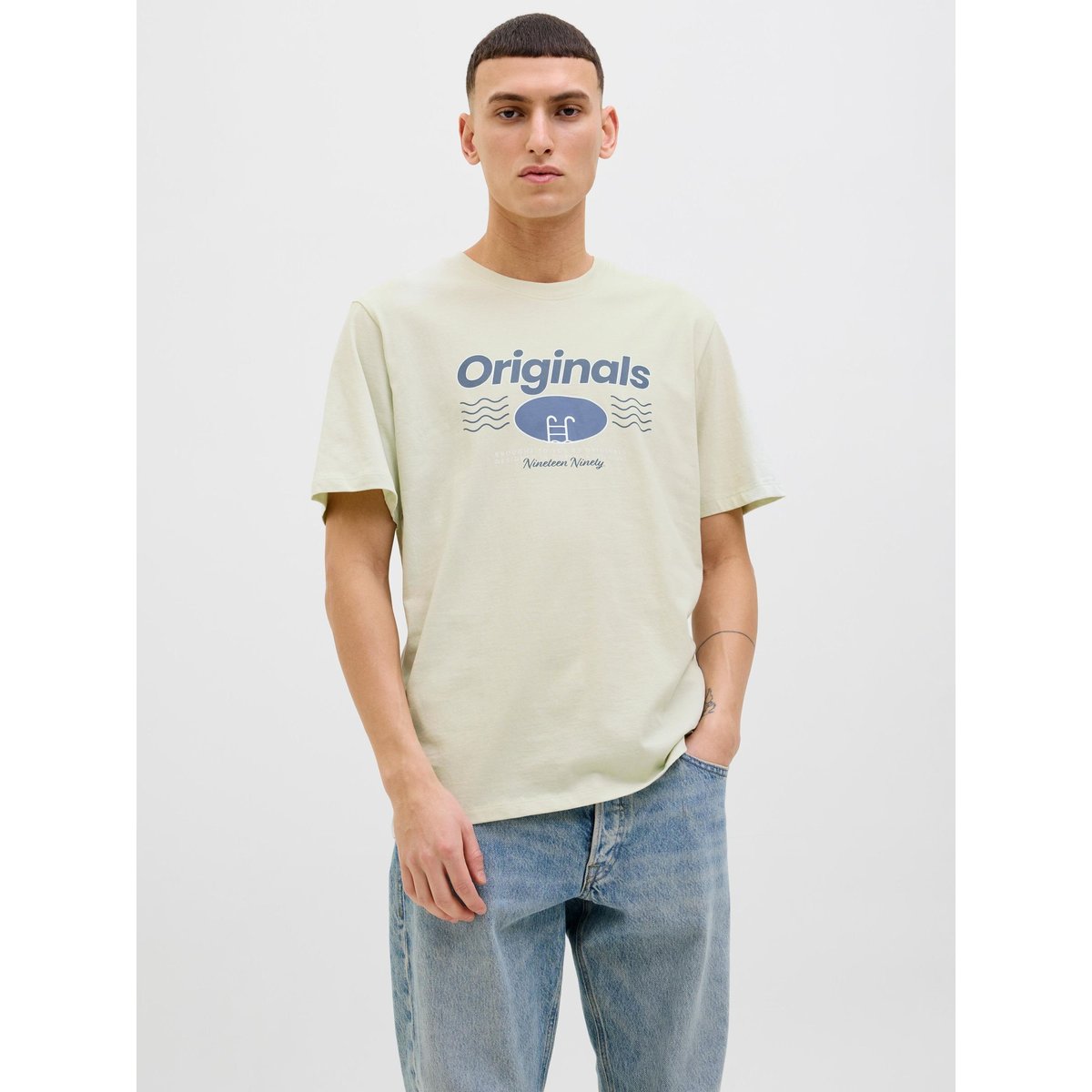 T-Shirt verte - celadon tint, JACK & JONES