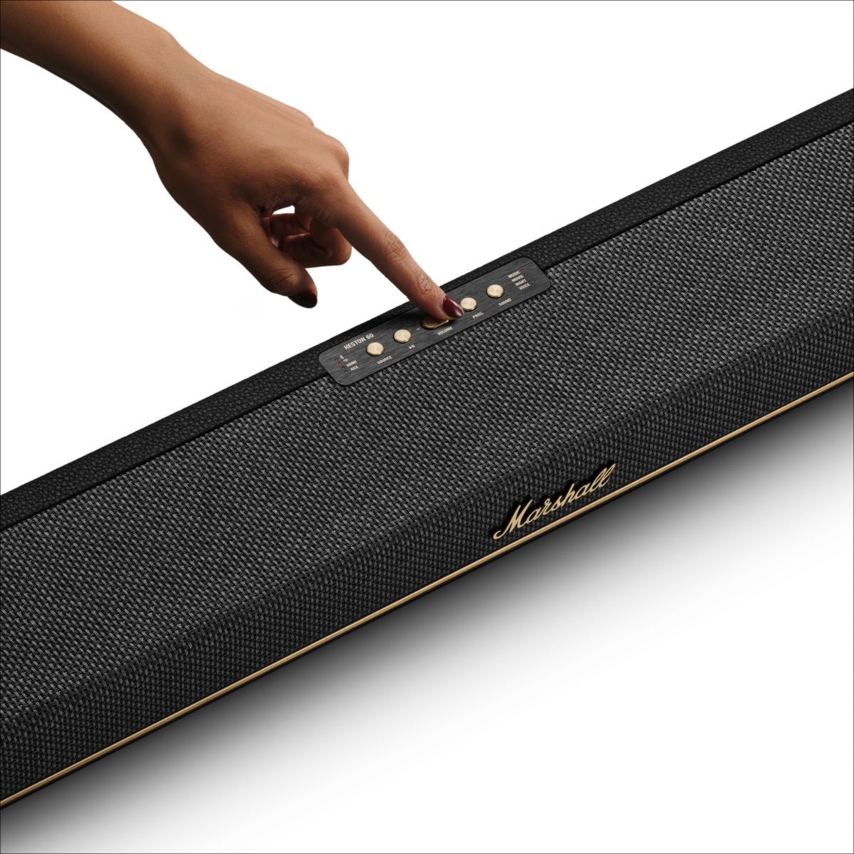 Barre de son Heston 60 Noire - TV & Musique, Dolby Atmos, Bluetooth, 60W noir, MARSHALL