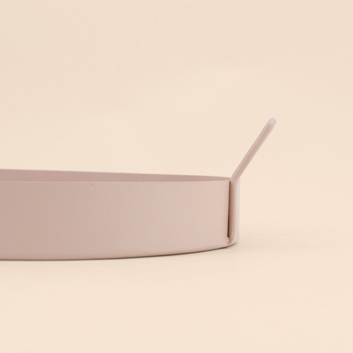 Plateau rond à motifs avec poignées 30cm rose, ORNAMI