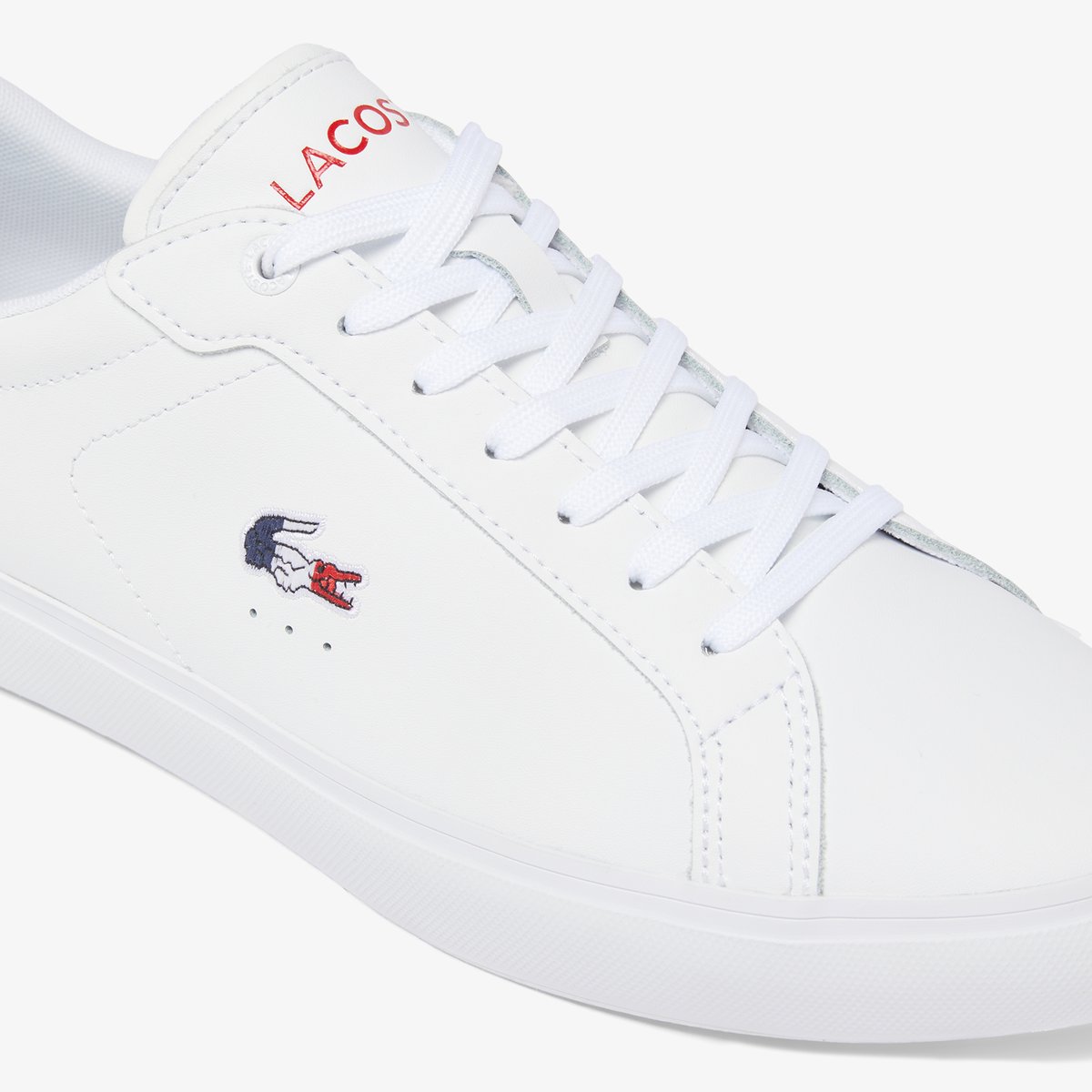 Sneakers Powercourt homme en cuir blanc-407, LACOSTE
