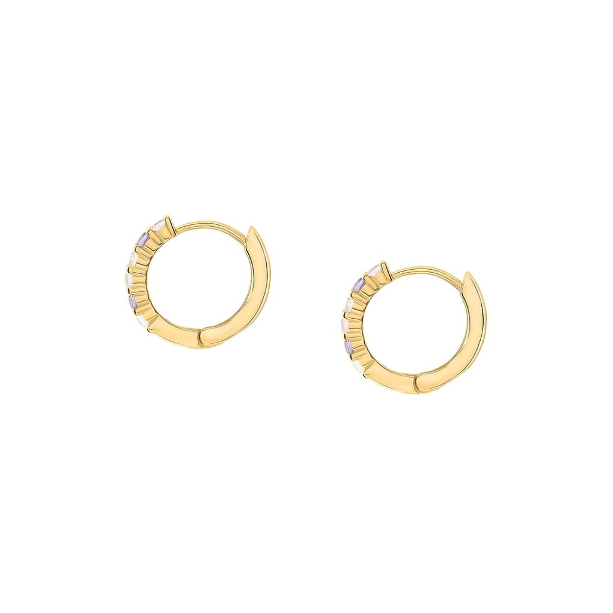 Boucles d'oreilles en Argent/oxyde de zirconium De Zirconium et Oxyde de zirconium or, CLEOR