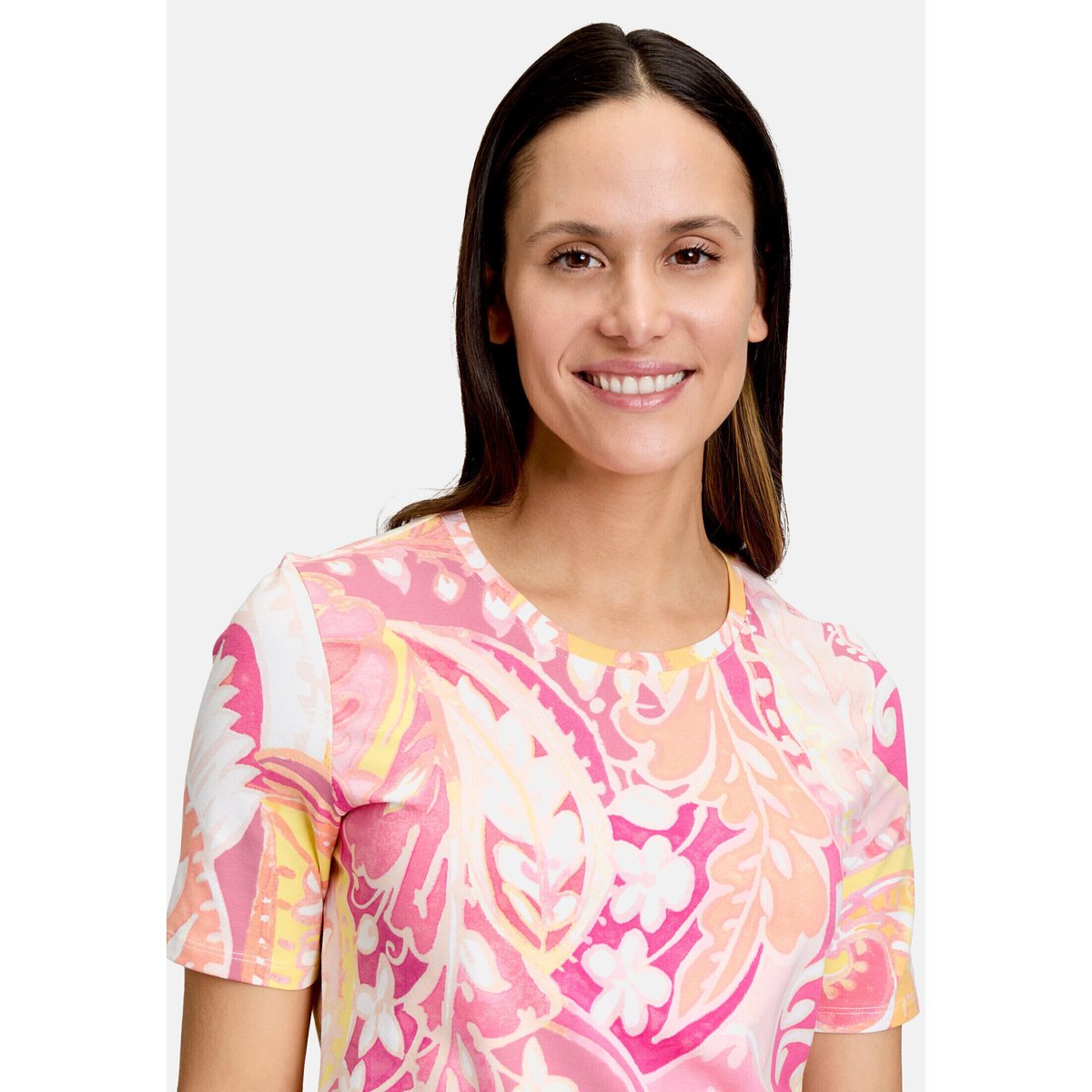 T-shirt basique à imprimé rosé/yellow, BETTY BARCLAY