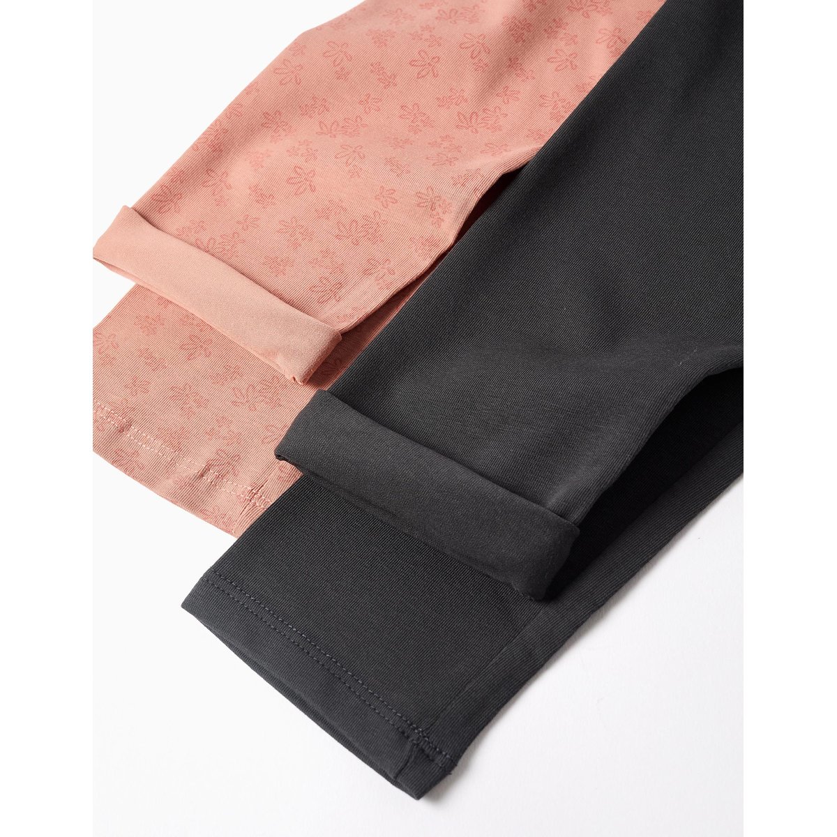 Lot de 2 leggings unis et imprimés rose, ZIPPY