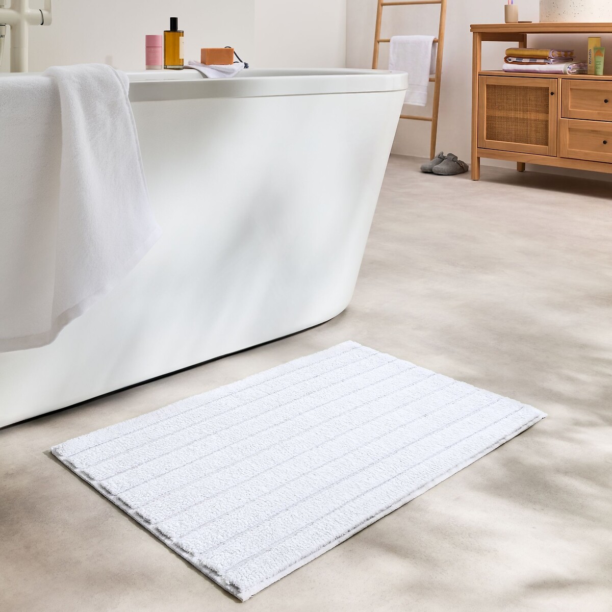 Balto Cotton Tufted 1100g Bath Mat white, LA REDOUTE INTERIEURS