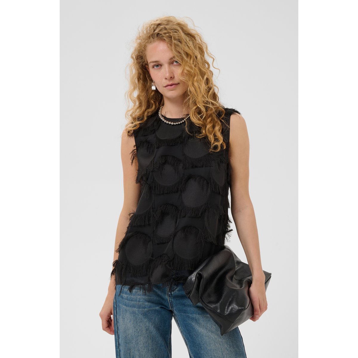 Blouse sans manches noir black, CULTURE