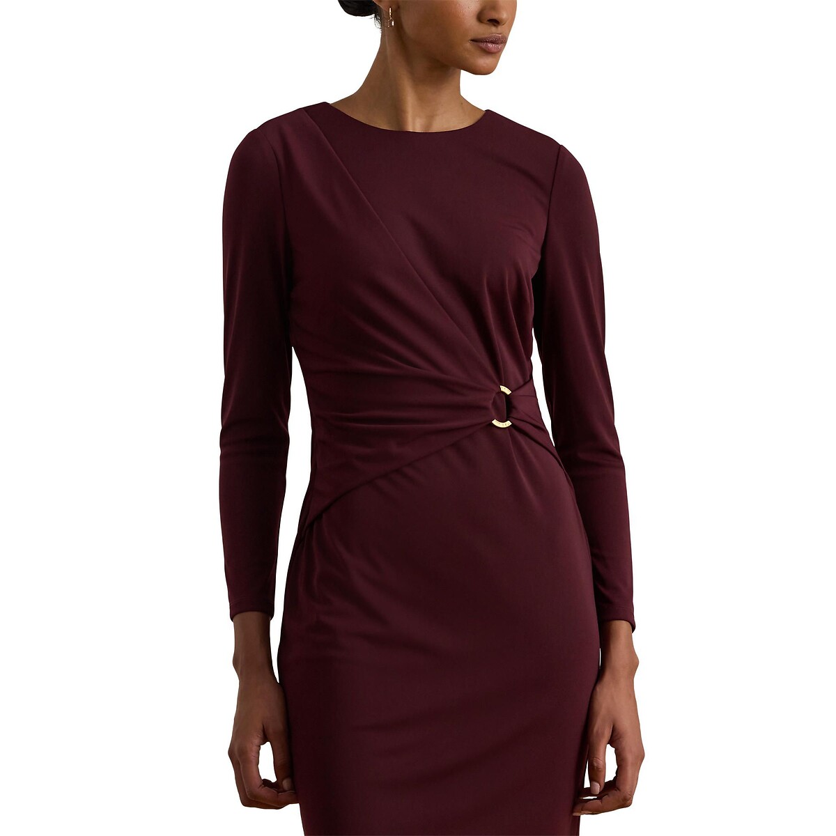 Robe courte à manches 3/4, FABIANA bordeaux, LAUREN RALPH LAUREN