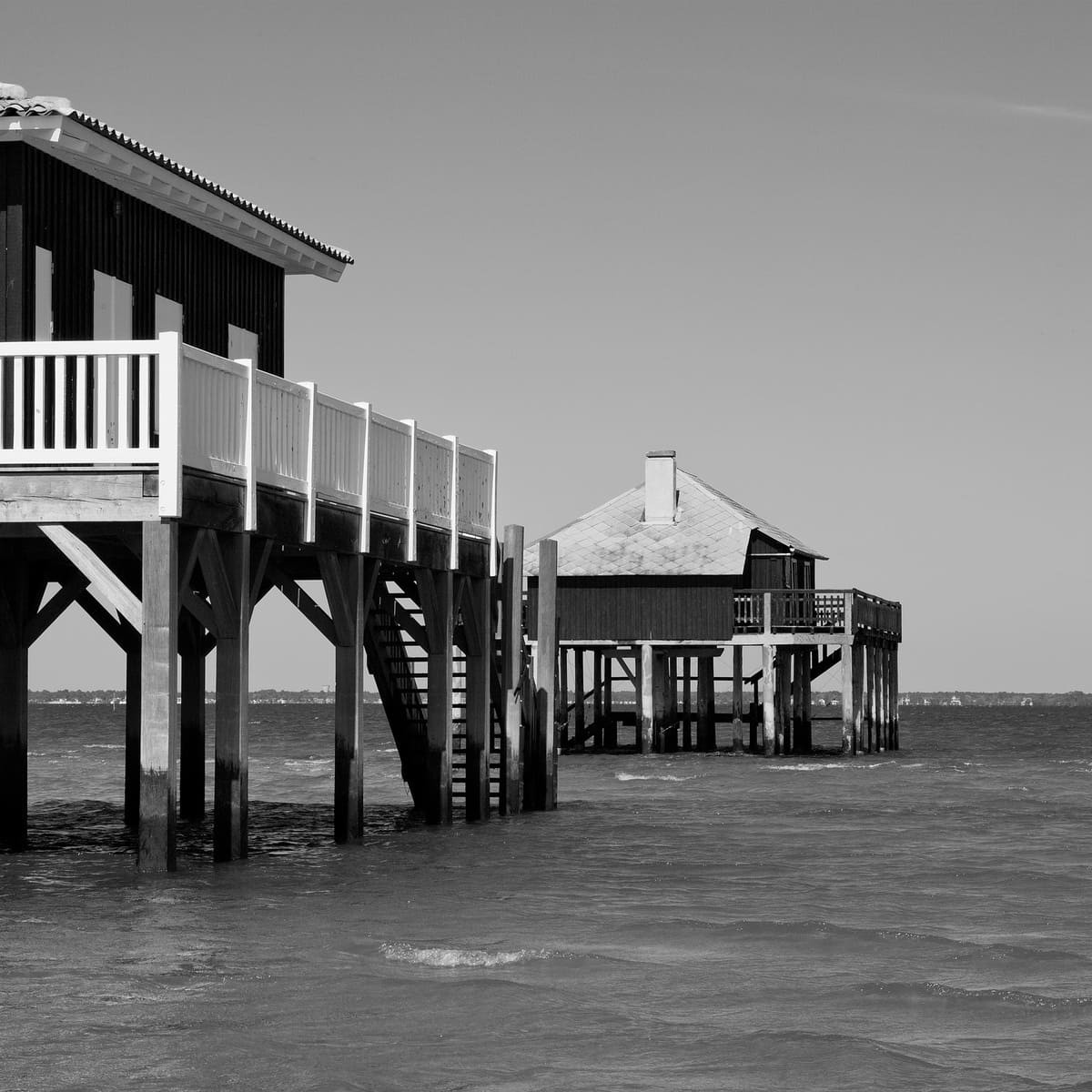 Tableau Mural Cabanes Noir Et Blanc PLAGE tableaux sur toile-noir & blanc, CEANOTHE