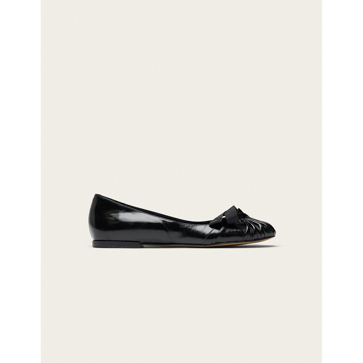 Ballerines SANA cuir plissé noir, ODAJE