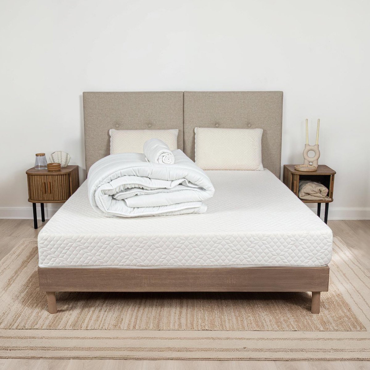 Pack Couette, Oreillers, Protège-matelas RÊVERIE blanc, BELLECOUR