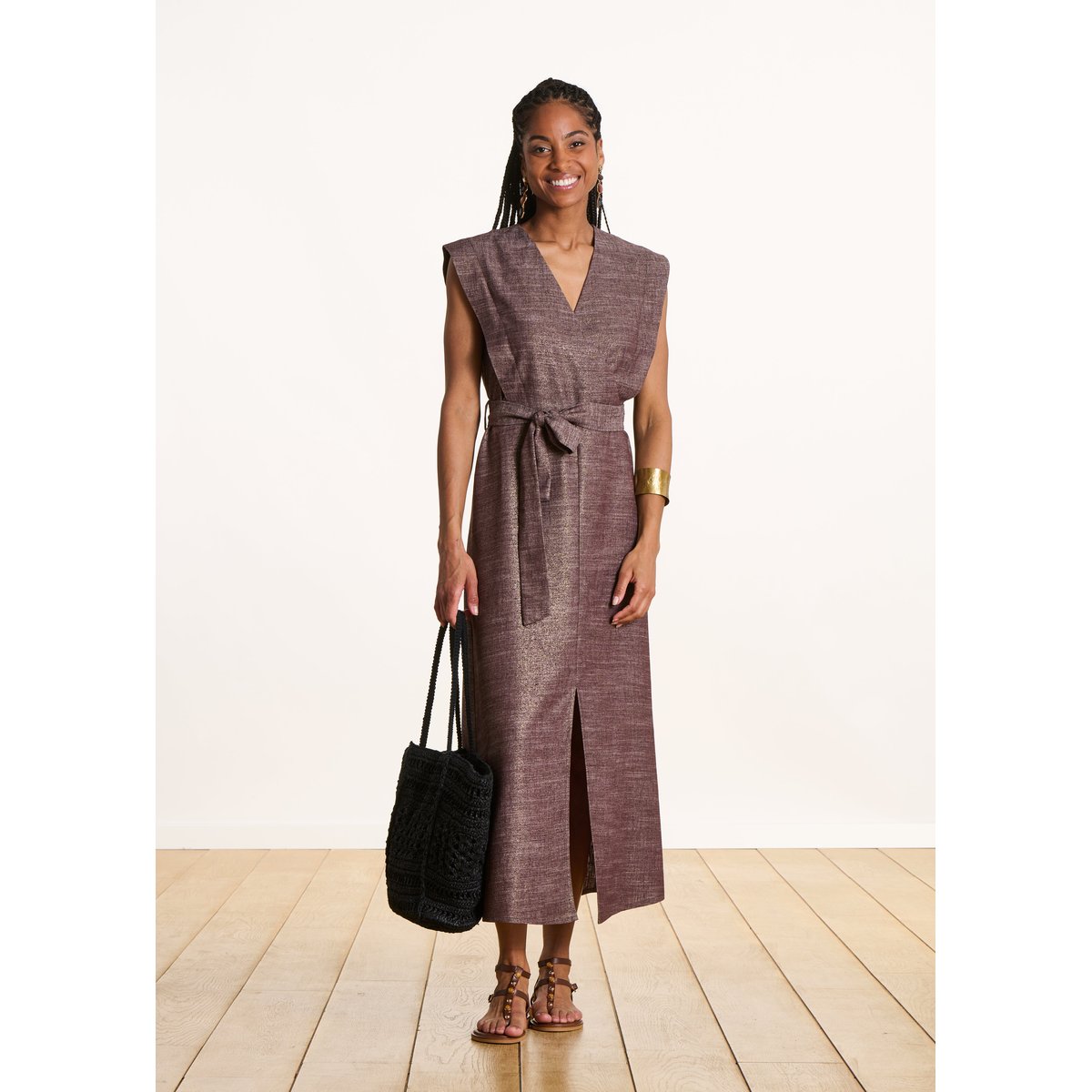 Robe midi irisée cache-cœur chene, LA FEE MARABOUTEE