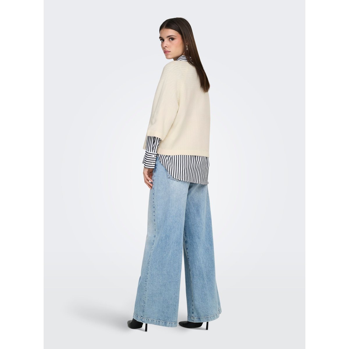 Pull manches 3/4 col rond birch, ONLY