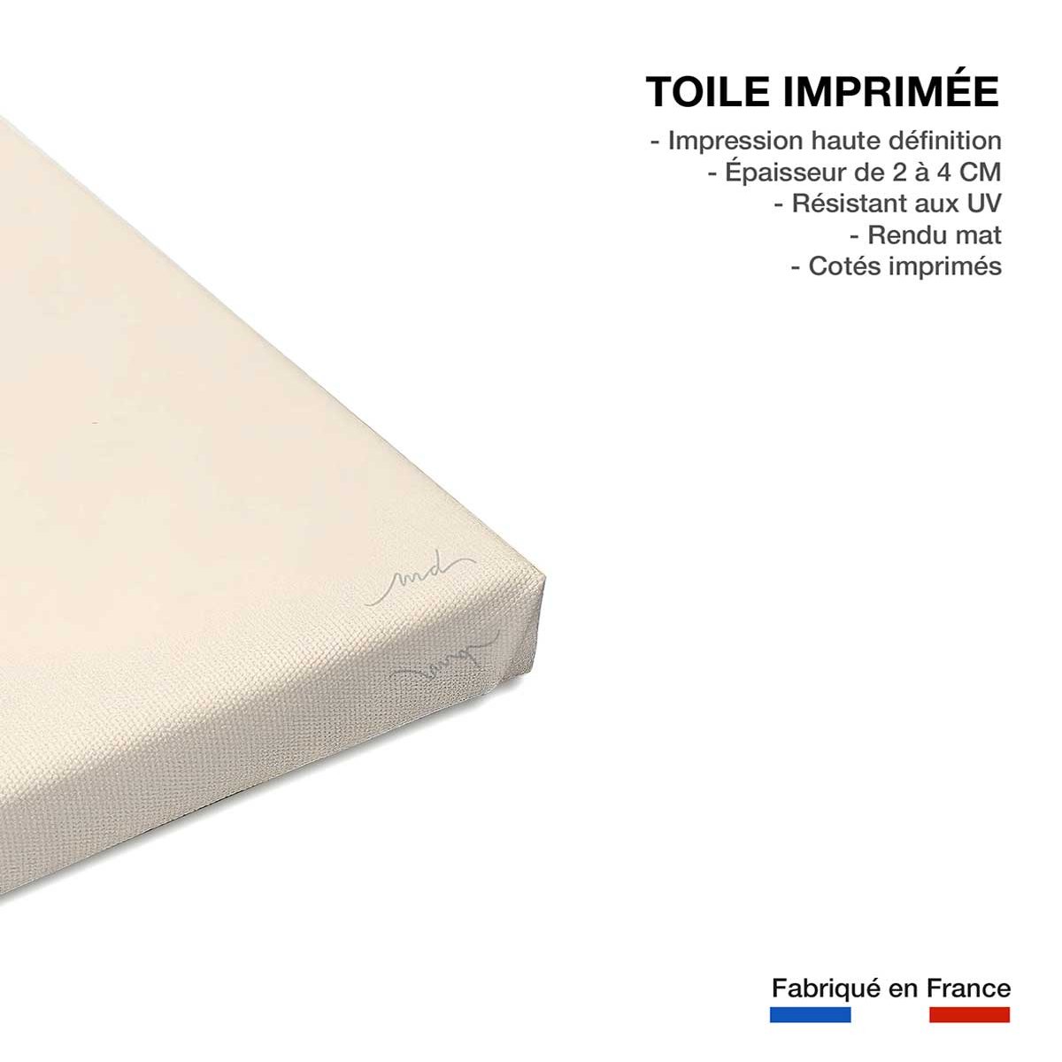 Tableau enfant grizzly mimi toile imprimée, HEXOA