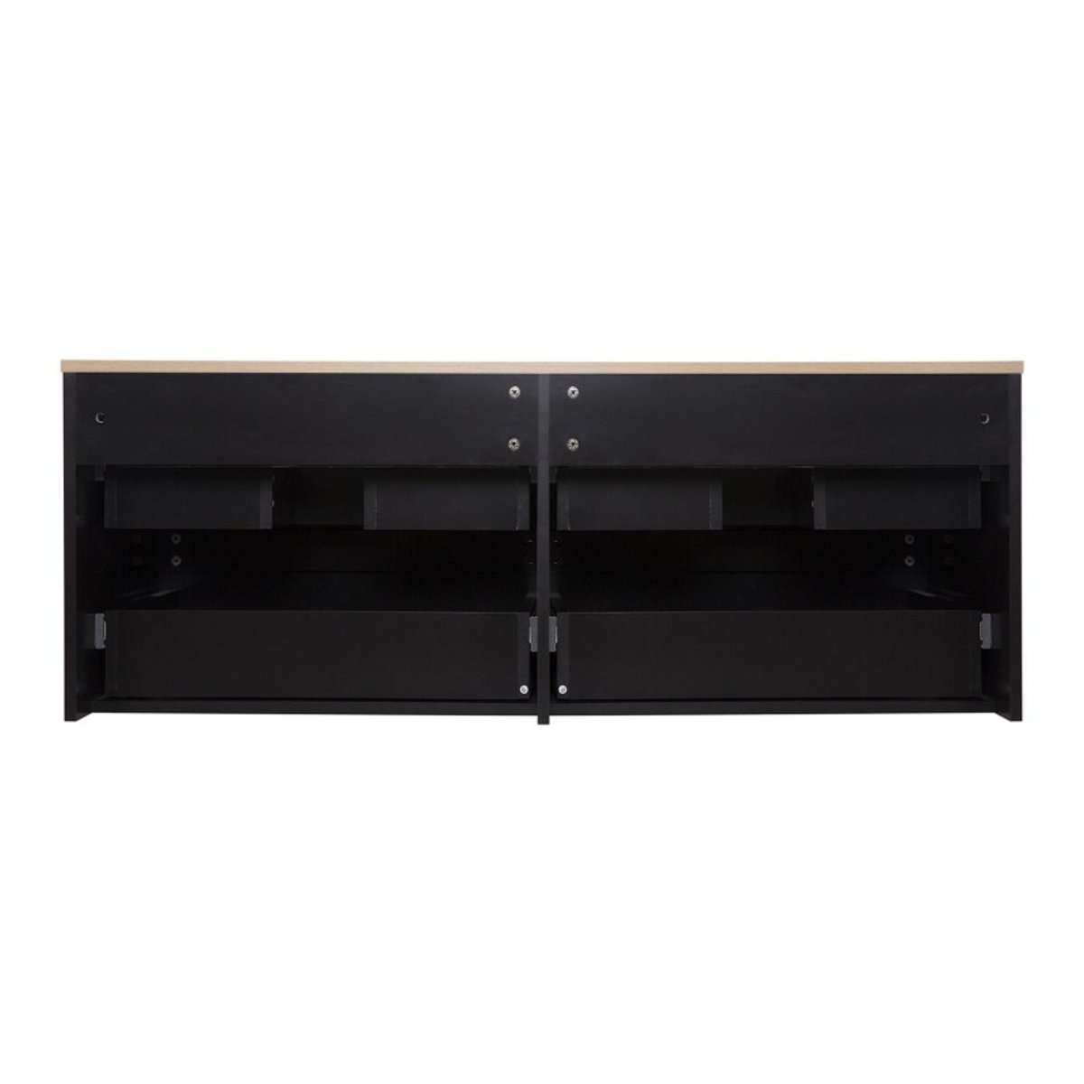 Ensemble meuble double vasque suspendu 120cm SORRENTO noir, MOB IN