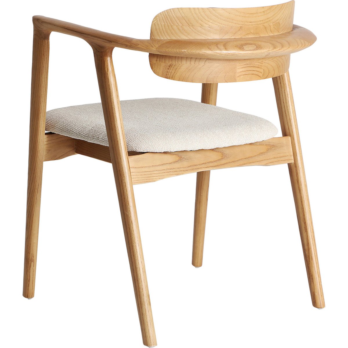 Chaise en orme collection VACIO bois brun et crème, RECOLLECTION