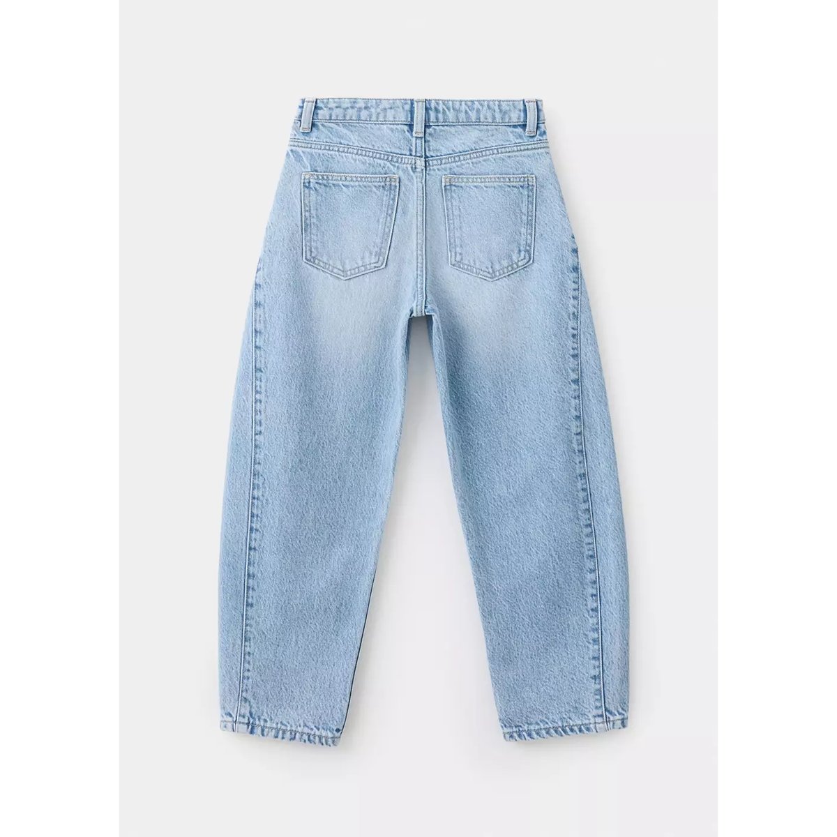 Jean balloon détail coutures bleu clair, MANGO KIDS