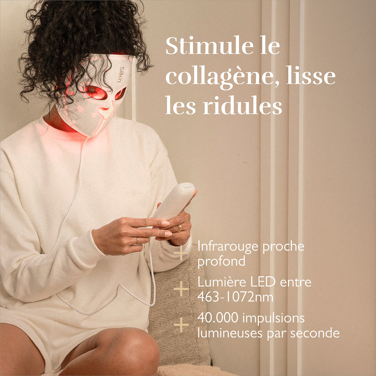 LED masker tegen veroudering en probleem wit, SILKN