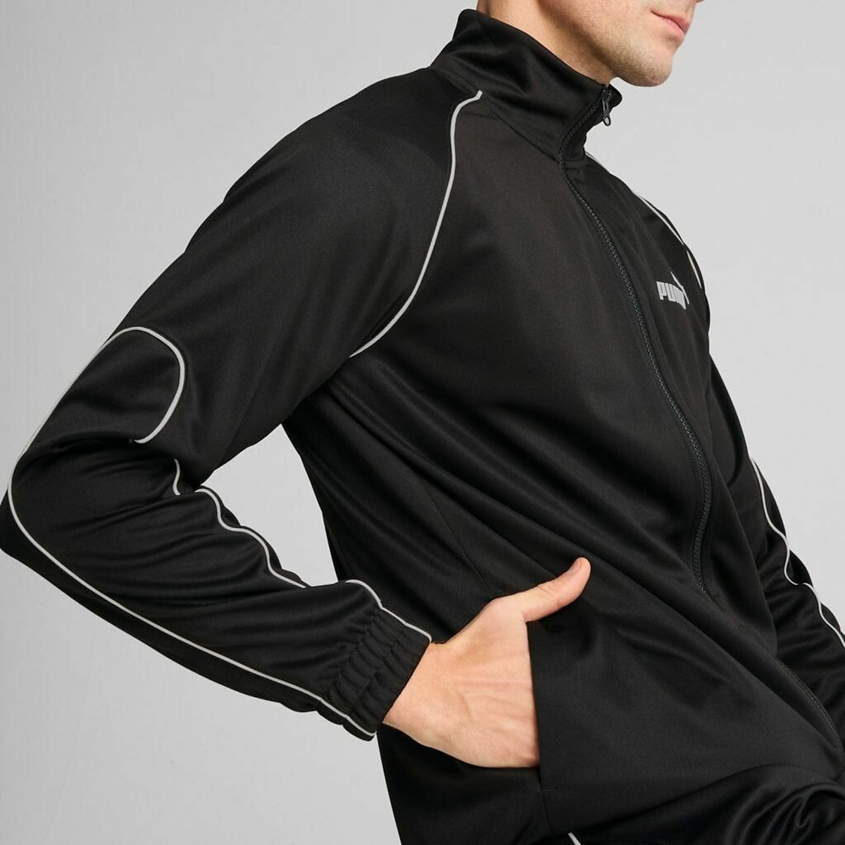 Giacca con zip in poliestere Puma Sport nero , PUMA