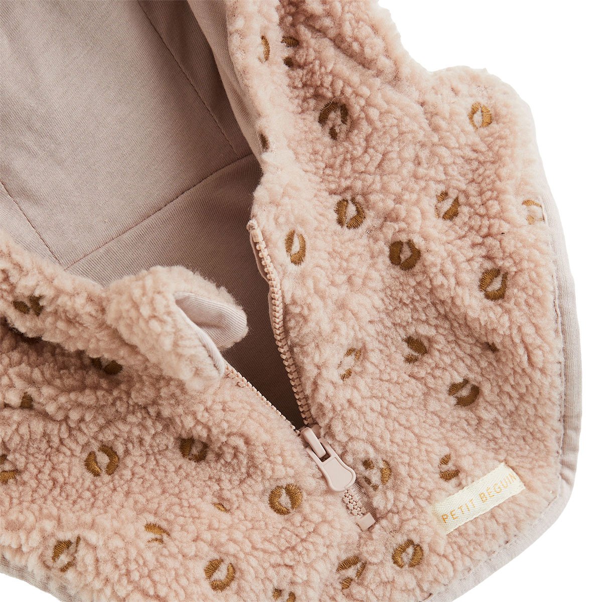Capuche bébé en sherpa Adele rose, PETIT BEGUIN