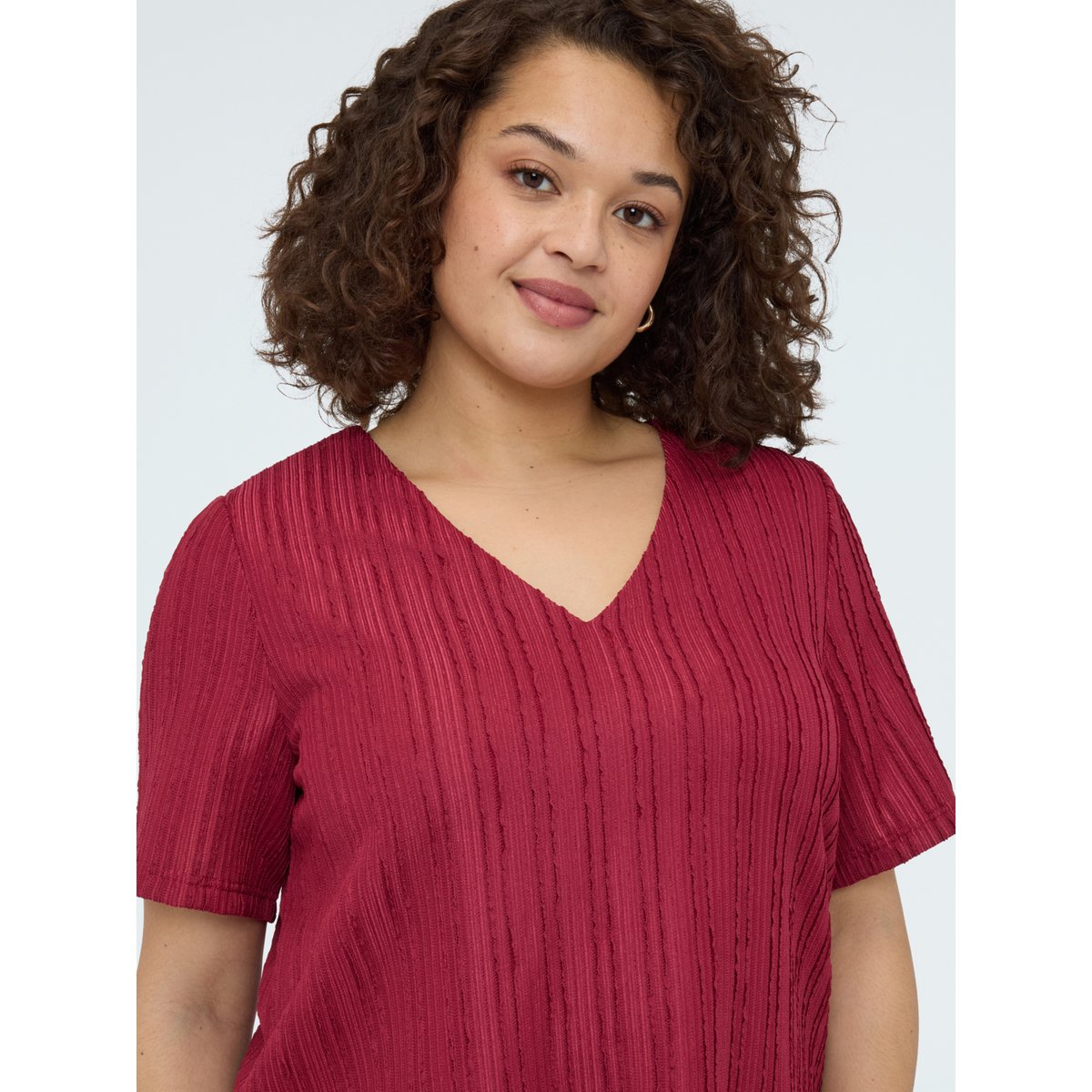T-shirt côtelé burgundy, FIORELLA RUBINO