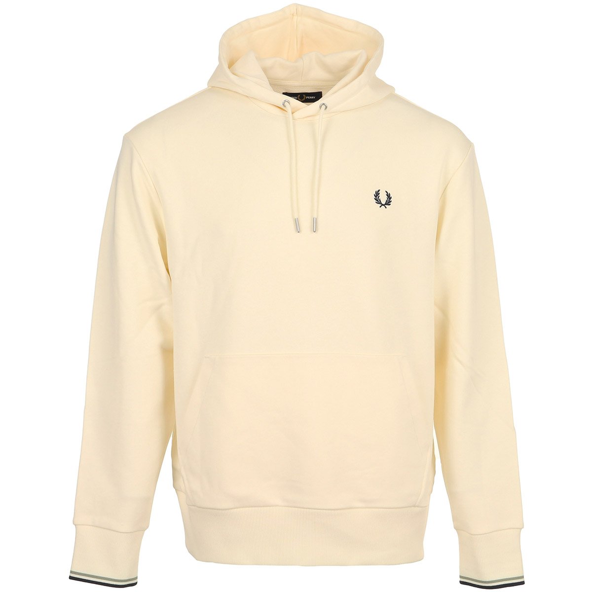 TIPPED HOODED SWEATSHIRT ecru, FRED PERRY