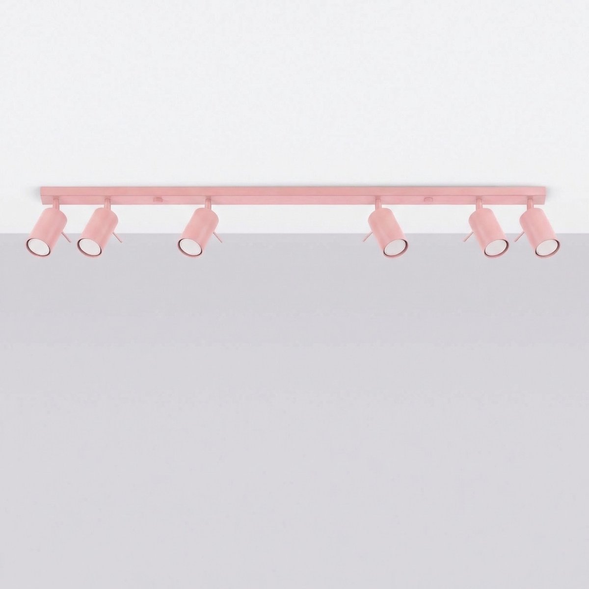 Plafonnier Acier Rose GU10 6 RING rose, EDEN