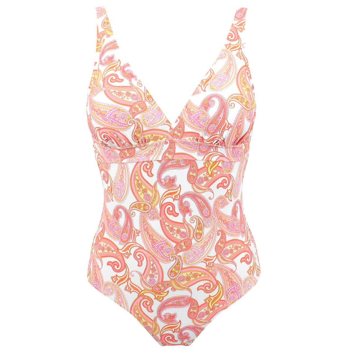 Maillot de bain 1 pièce coques amovibles TOSCANA rose, JANINE ROBIN