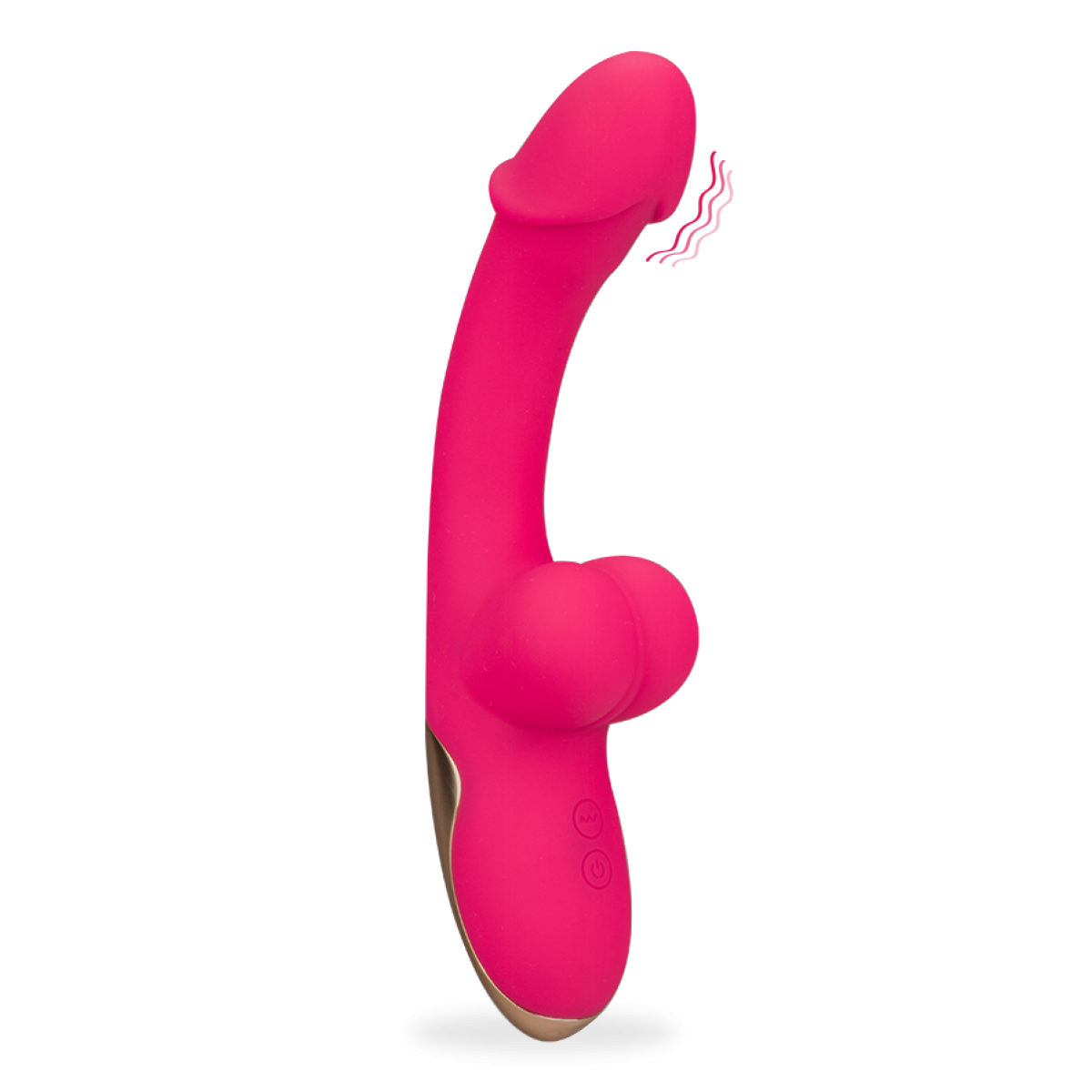 Vibromasseur puissant rabbit avec zone intime masculine Ballsie rose, LOVE AND VIBES