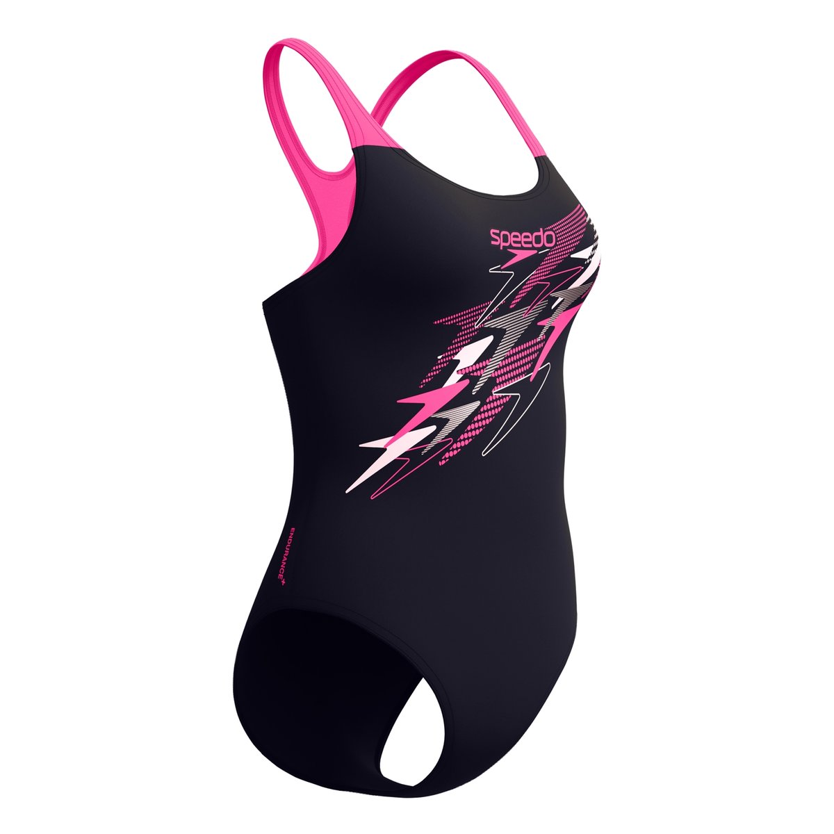 Maillot de bain 1 pièce contrasté motif/style logo MEDLEY MEDALIST noir, SPEEDO