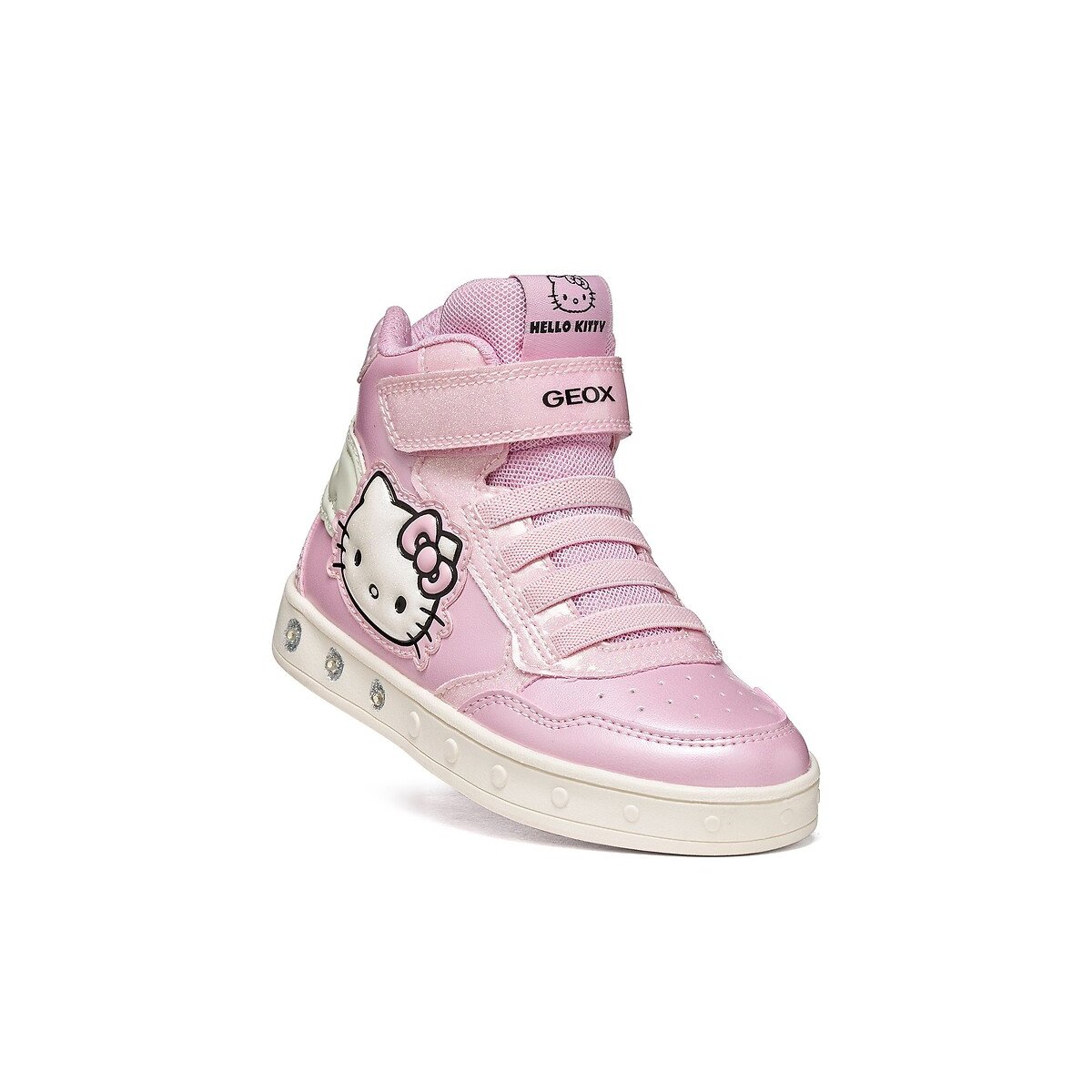 Kids Skylin X Hello Kitty High Top LED Trainers pink, GEOX