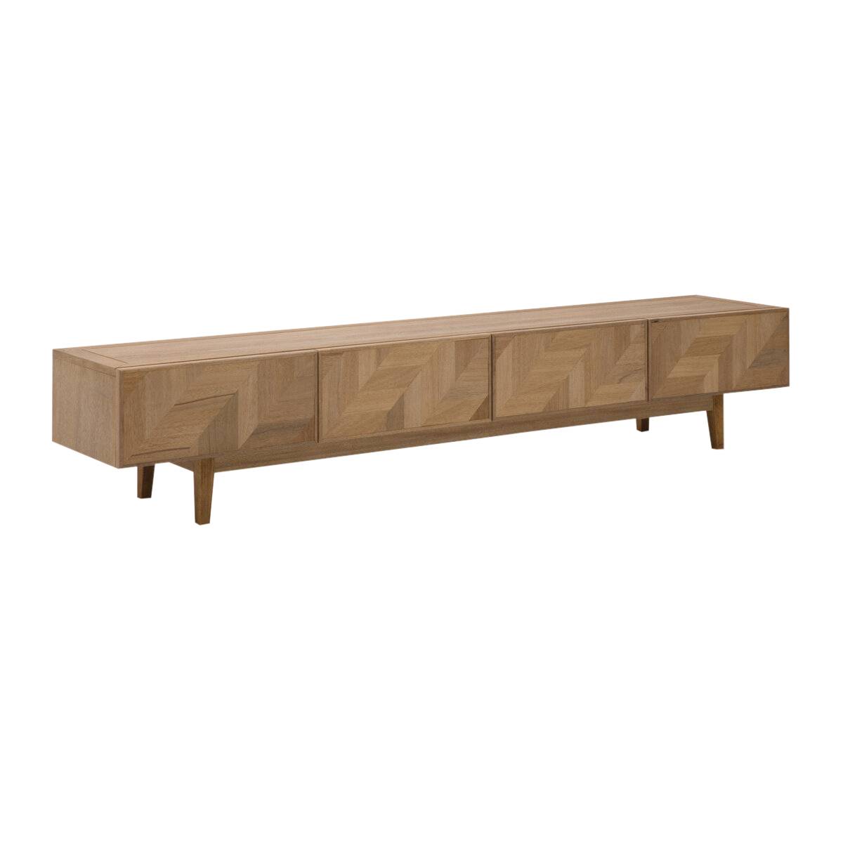 Meuble TV en bois de chêne PLUME bois clair, MADE IN MEUBLES 
