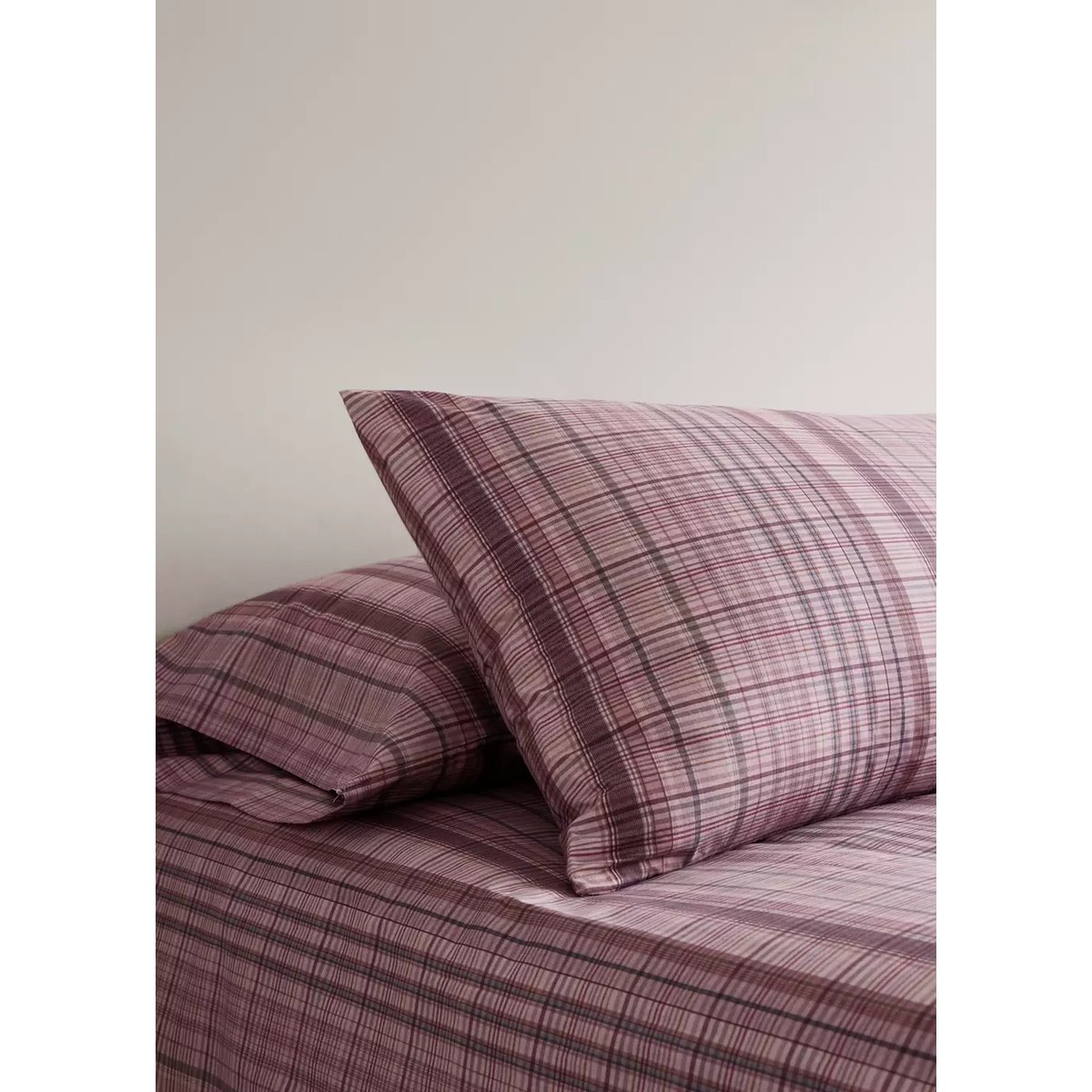 Taie d’oreiller percale de coton 50x75 cm violet clair/pastel, MANGO HOME