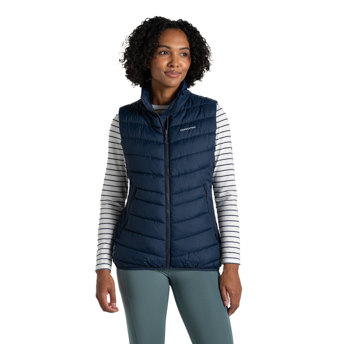 Veste matelassée sans manches pliable COMPRESSLITE bleu marine, CRAGHOPPERS
