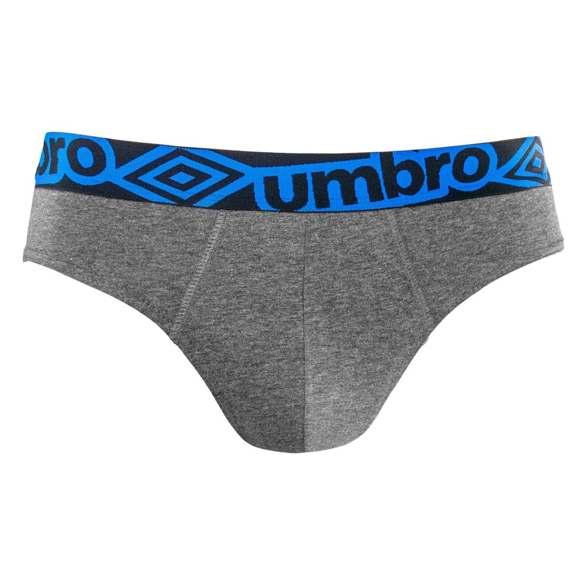 Lot De 6 Slips Coton noir/bleu/gris chiné/jaune/rouge, UMBRO