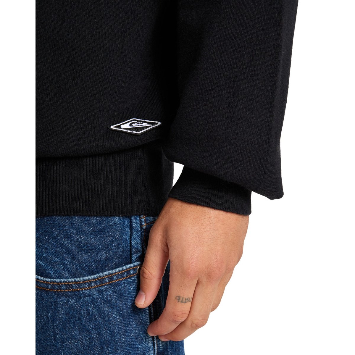 Pull à manches longues en tricot DIAMOND noir black, QUIKSILVER