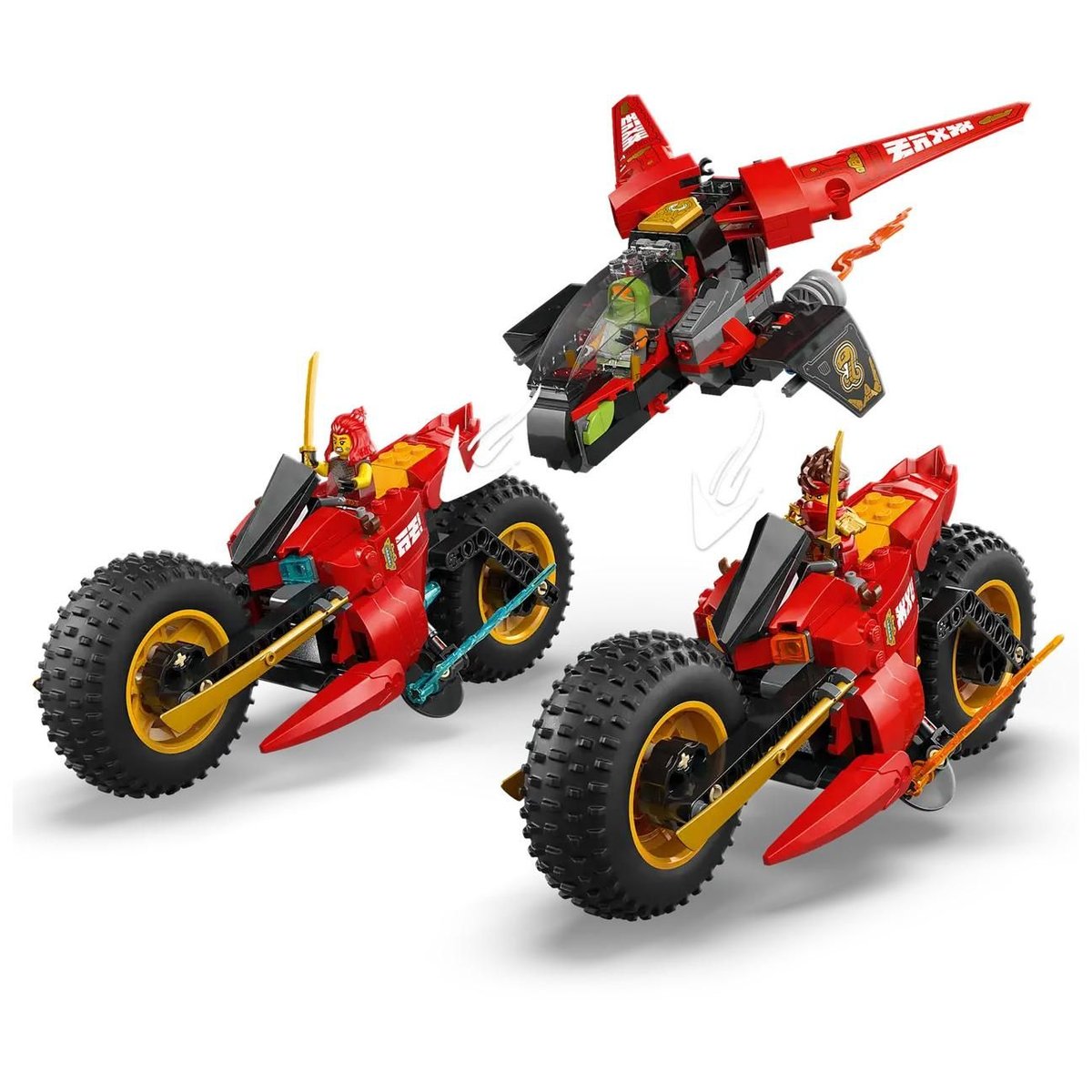 LEGO NINJAGO - Véhicule de Combat Ninja 3-en-1 - 71844 pour Enfants multicolore, LEGO