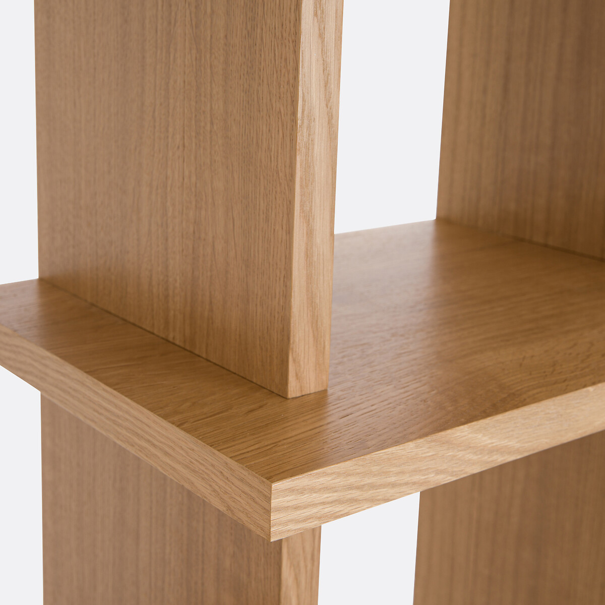 Asymmetrische boekenkast, eikenfineer, Orga eikenhout, LA REDOUTE INTERIEURS