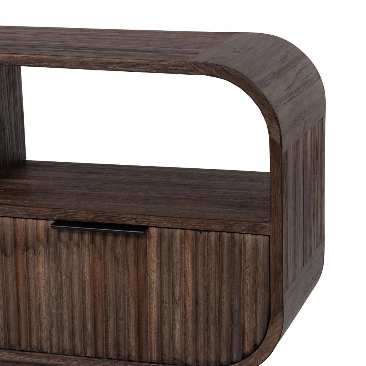 Meuble TV 2 tiroirs Aronia 105 cm en bois marron, AMADEUS