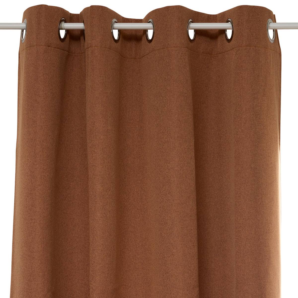 Rideau effet lin occultant LUA terracotta, ATMOSPHERA