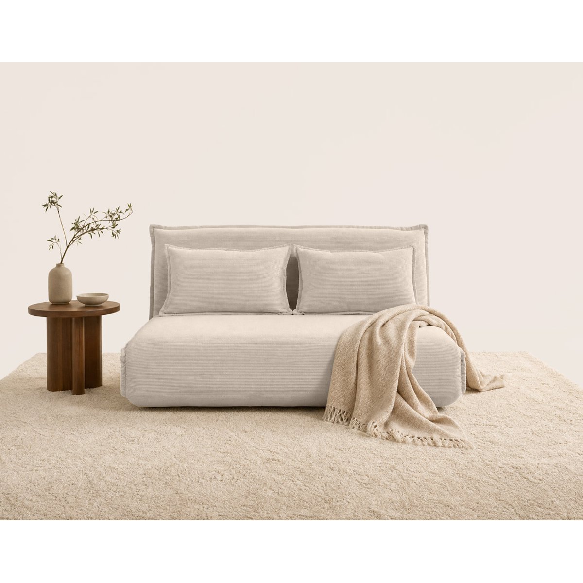 Banquette convertible clic-clac 2 places, CANDICE beige, BEST MOBILIER